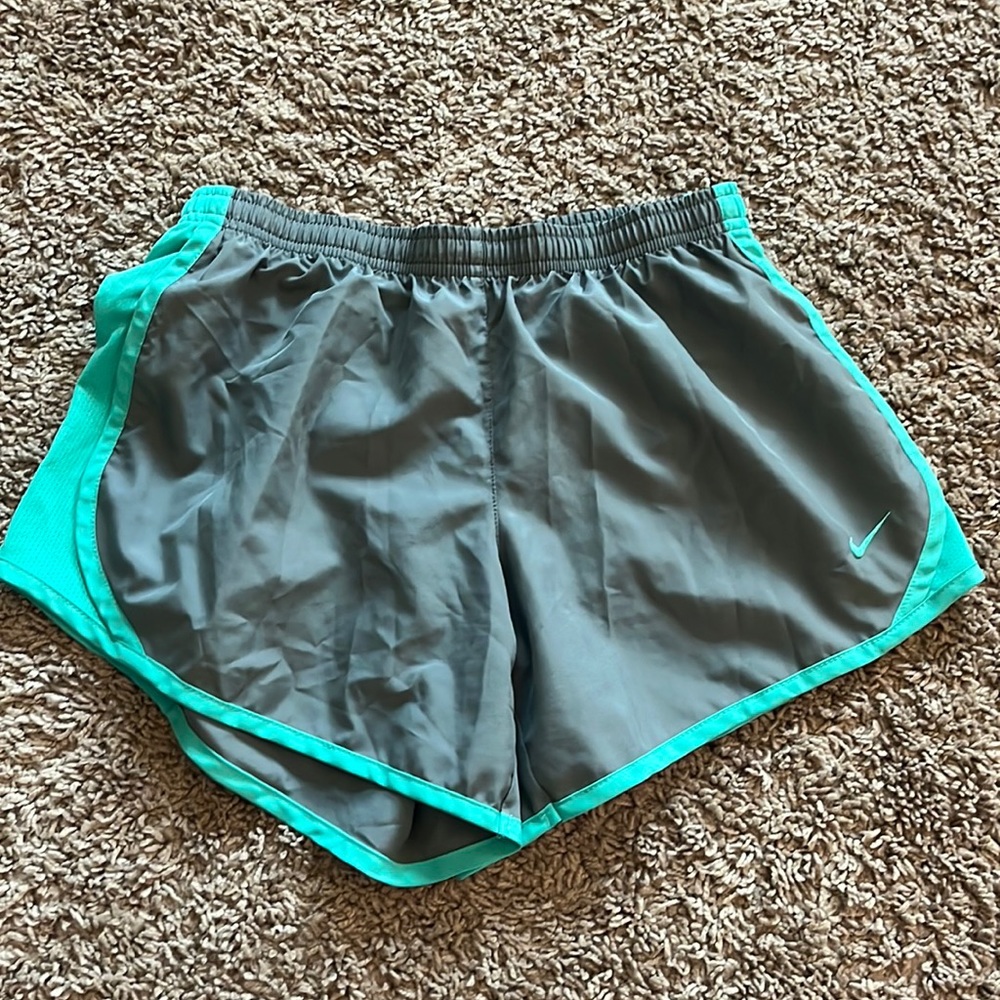 Nike Tempo Dri-Fit Running Shorts grey and teal size L
